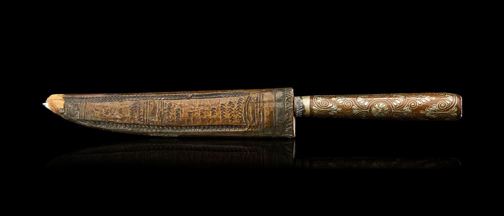 Lot 294: AN OTTOMAN BOSNIAN STEEL KNIFE BICHAQ DATED 1215 AH BY OMAR