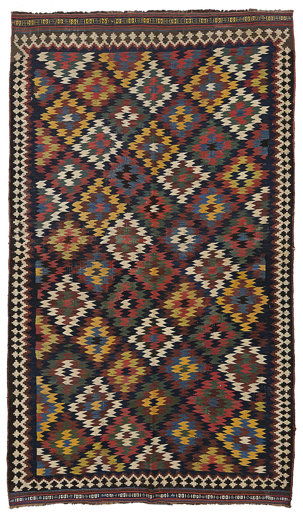 Lot 373: A PERSIAN QASHQAI KILIM RUG, CIRCA 1900