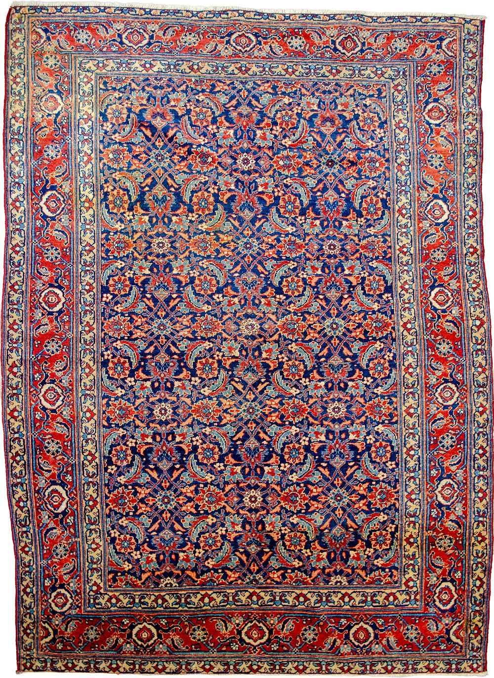 Lot 376: A PERSIAN TABRIZ HAND-KNOTTED WOOL CARPET, CIRCA 1900