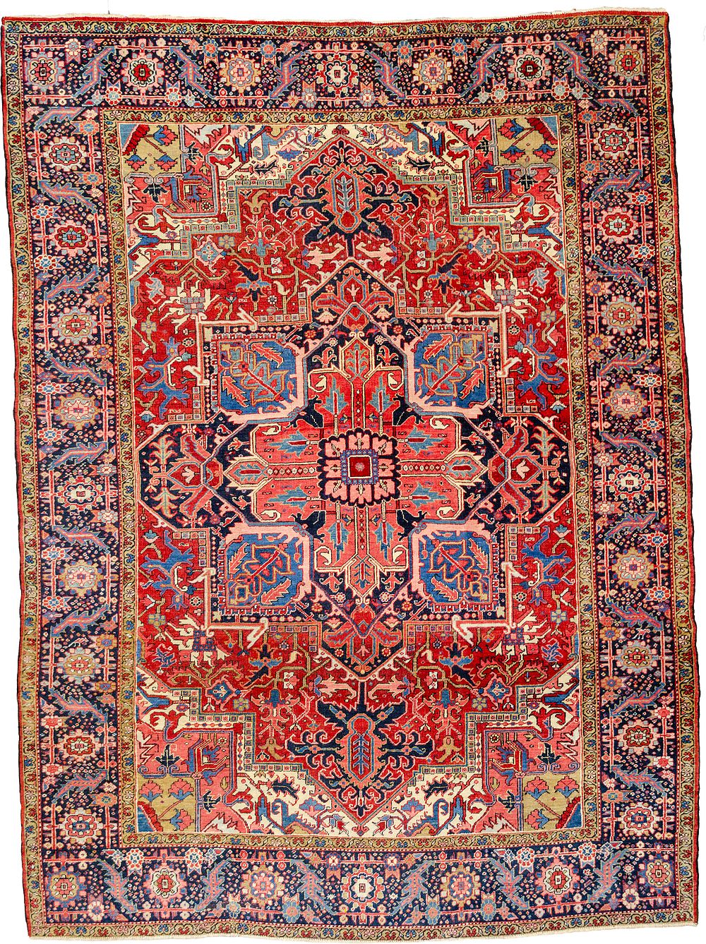 Lot 379: A LARGE PERSIAN HERIZ CARPET, NORTHWEST PERSIA, CIRCA 1900
