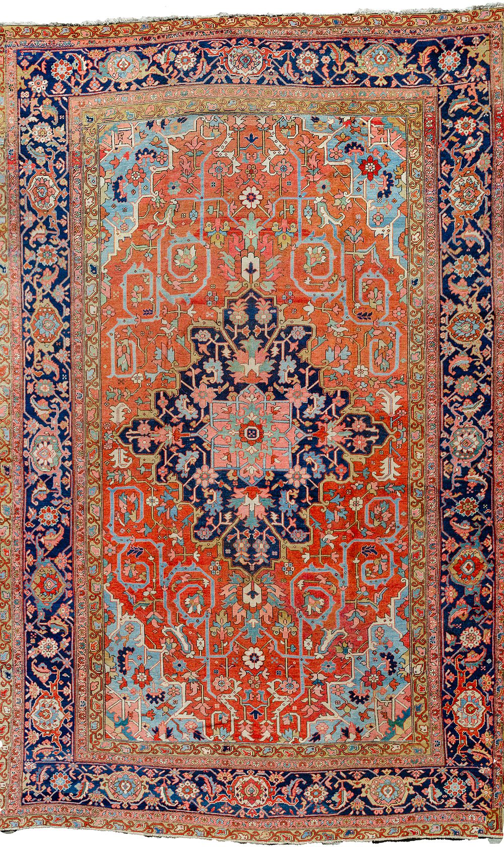 Lot 380: A LARGE PERSIAN HERIZ CARPET, CIRCA 1890