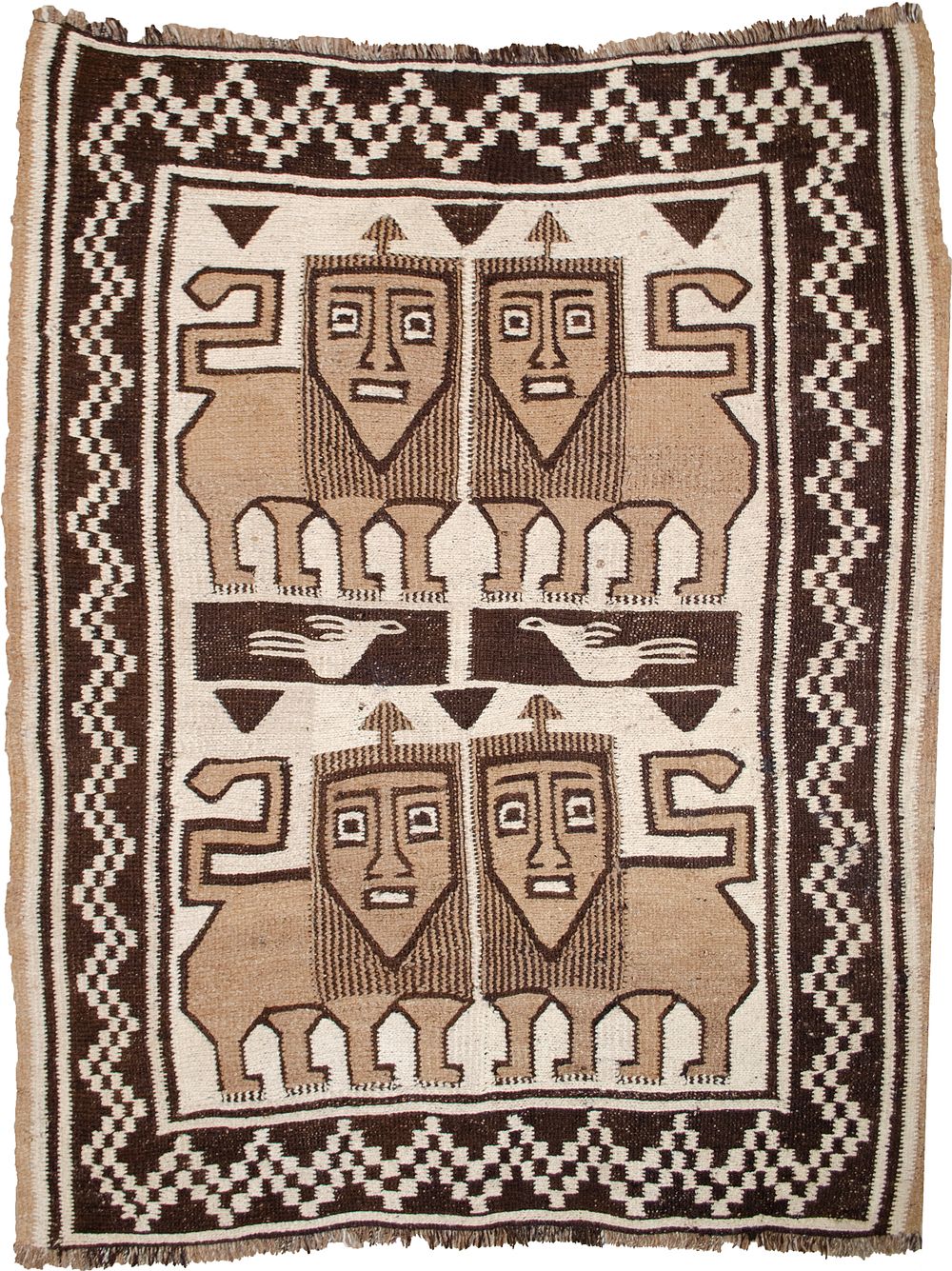 Lot 382: AN ANTIQUE BAKHTIARI GABBEH RUG CIRCA 1900