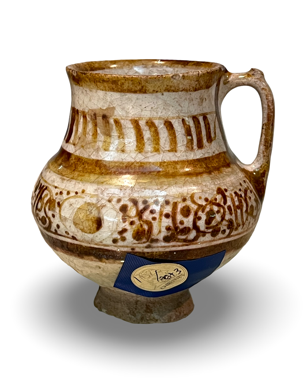Lot 153: A KASHAN LUSTRE POTTERY JUG, IRAN, 12TH/13TH CENTURY