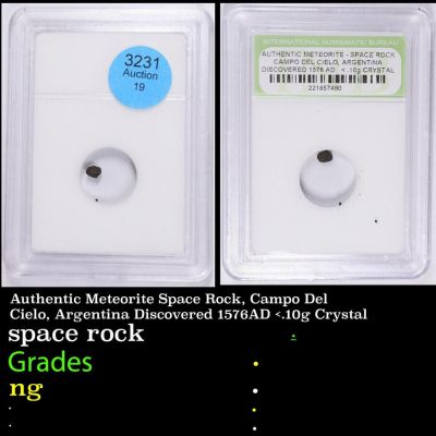 Authentic Meteorite Space Rock, Campo Del Cielo, Argentina Discovered 1576AD <.10g Crystal