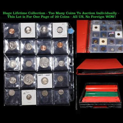 Huge Liifetime Collection - Too Many Coins To Auction Individually - This Lot is For One Page