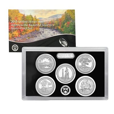 2013 US Mint Silver Proof Set - 14 pcs,. The 2013 United States Mint Proof Set contains 14 