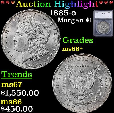 ***Major Highlight*** 1885-o Morgan Dollar $1 ms66+ SEGS (fc). ***Major Highlight*** 1885-o 