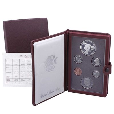 1983 United States Mint Prestige Proof Set 6 Coins First Year Of Issue W/ Box & COA. Product 