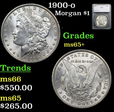 1900-o Morgan Dollar $1 Graded ms65+ By SEGS.