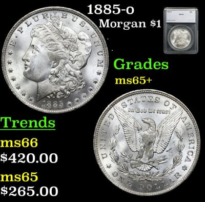 1885-o Morgan Dollar $1 Graded ms65+ By SEGS.