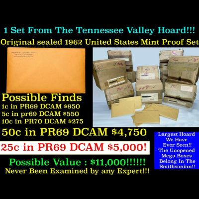 Original sealed 1962 United States Mint Proof Set Tennessee Valley Hoard. Original sealed 1959