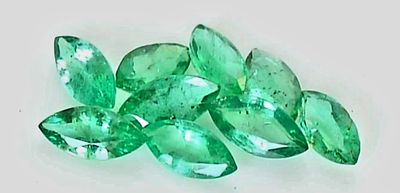 5x3 mm Natural Emerald Marquise Cut Lot 
09 Pcs 1.3 CTS Untreated Loose 