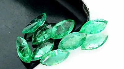 5x3 mm Natural Emerald Marquise Cut Lot 
09 Pcs 1.3 CTS Untreated Loose 