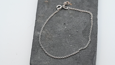 Gentle white gold Bracelet משקל התכשיט 1.15 גרם - צמיד עדין מאוד, באורך של 18 סנטימטר, זהב 14K 