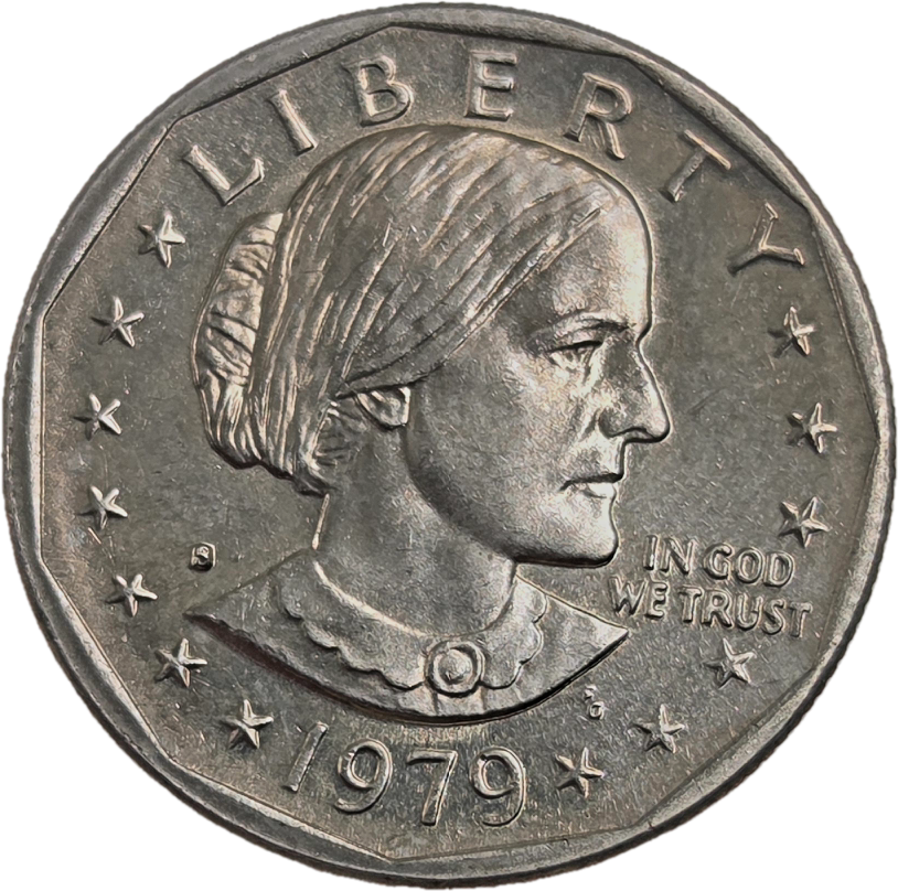 מטבע בערך 1 דולר ארה"ב (מטבע נדיר - מטבע 1 דולר סוזן ב. אנטוני שהוטבע בשנת 1979 - יצא בכמות 