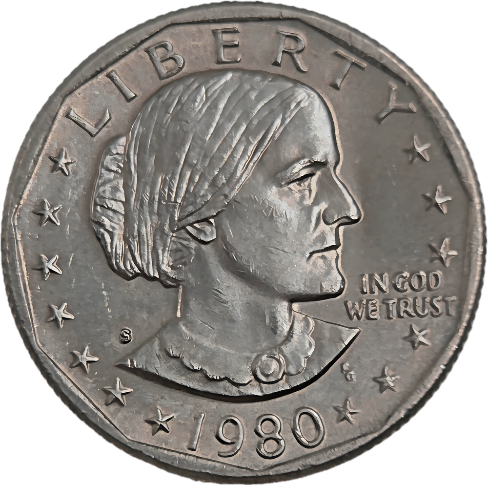 מטבע בערך 1 דולר ארה"ב (מטבע נדיר - מטבע 1 דולר סוזן ב. אנטוני שהוטבע בשנת 1980 - יצא בכמות 