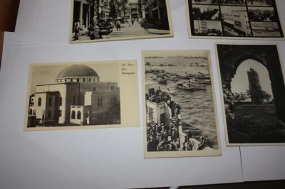 אוסף גלויות תל אביב וחיפה – תקופת המנדט ושנות החמישים. 15 גלויות שונות. מצב טוב מאוד.