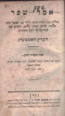 אמרי שפר, לילדי בני ישראל, מאת המשכיל נפתלי הירץ הומברג, הסכמה מפתיעה מרבי מרדכי בנעט זצ"ל - 