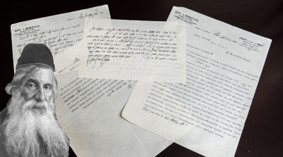 Four Letters by the Gaon Rabbi Yechezkel Leibshitz Author of 'Midrash Uma'aseh' Av Beit Din of 