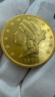 🟡 למכירה: מטבע זהב אמריקאי – Liberty Head Double Eagle 1904 🟡
מטבע אספני מסוג $20 Liberty 