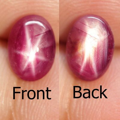 2.52 Ct. Star Ruby Natural Oval Cabochon Pinkish Red 6 Rays Amazing Madagasca 8.3x6.2 mm