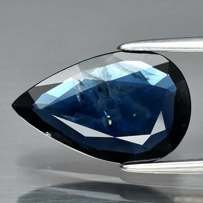 2.65 ct 8.0x12.8 mm Pear Natural Blue Sapphire Australia, Heated Only