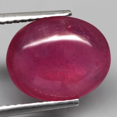 -4.23Ct. Natural Gemstone Ruby Pinkish Red Oval Cabochon Mozambique Sparkling!