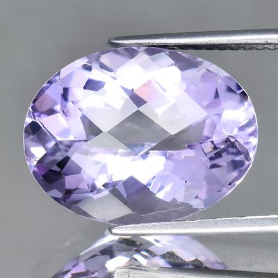 -7.19ct 15x11.5mm VS Oval Natural Purple Amethyst - Unheated Uruguay Gemstone