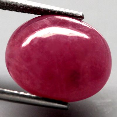 7.63Ct. Natural Gemstone Ruby Pinkish Red Oval Cabochon Big Heated Mozambique(C413)