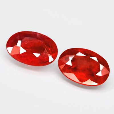 -0.97Ct. Gemstone Ruby Orange Red Oval Normal Heated Winza, Tanzania Ravishing!