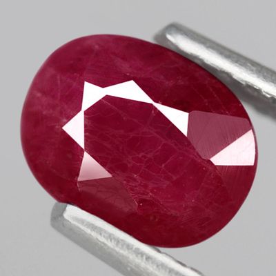 1.13Ct. Natural Gemstone Ruby Pinkish Red Oval Normal Heated Winza, Tanzania