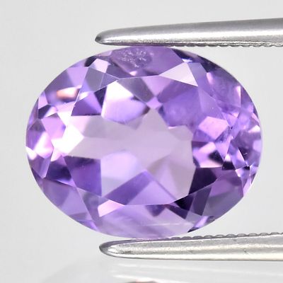 - 3.15ct 10.5x8.7mm Oval Natural Purple Amethyst - Unheated, Brazil Gem