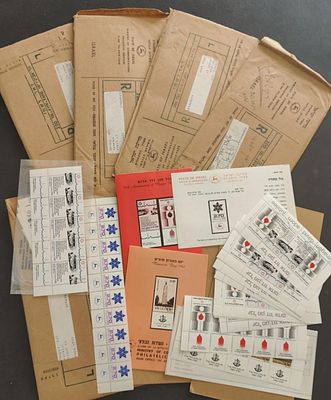 מקבץ גדול של מעטפות ובולים במצבים שונים