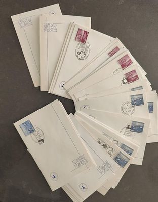 מקבץ גדול של מעטפות ישראל מצבים כחדשים