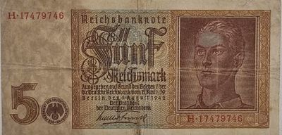 גרמניה הנאצית!! 5 מארק 1942