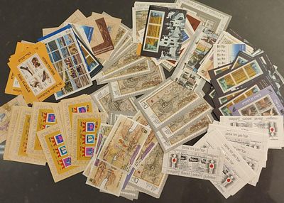 מקבץ ענק של גיליונות בולי ישראל מצבים כחדשים