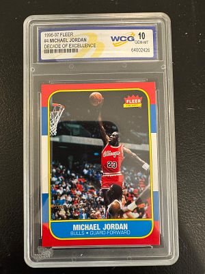 קלף מיוחד מייקל ג׳ורדן. Decade Of Excellence. מדורג 10. 1086-1996.