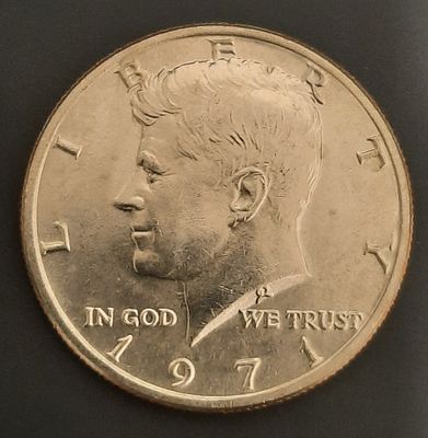 חצי דולר ארה"ב
מצב מינט UNC
שנה 1971