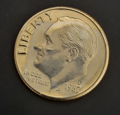 עשר סנט דיים ארה"ב
מצב מינט UNC
שנה 1987D