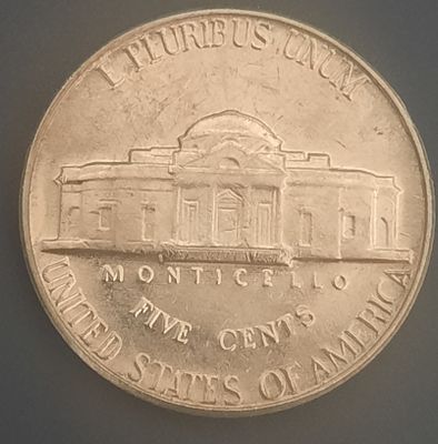 חמש סנט ניקל ארה"ב 
מצב מינט UNC
שנה 1968S