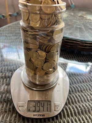 מקבץ גדול של מטבעות מאספן - לא נבדק! משקל 3,941