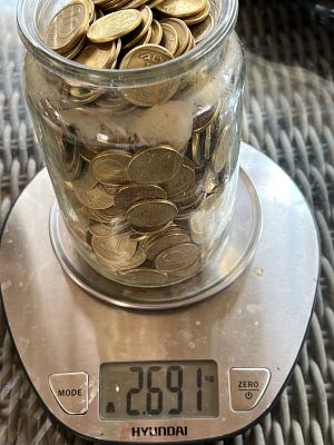 מקבץ גדול של מטבעות מאספן - לא נבדק! משקל 2,691