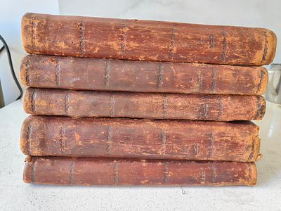 סט חמשה חומשי תורה – עם פירוש אור החיים, ובאר מים חיים, והחיד"א – למברג תרל"ד. סט חמשה חומשי 