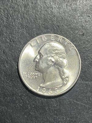 עלה כעת! ארה"ב 1963 רבע דולר כסף 0.900