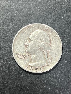 עלה כעת! ארה"ב 1951 רבע דולר כסף 0.900