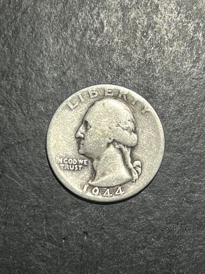 עלה כעת! ארה"ב 1944 רבע דולר כסף 0.900