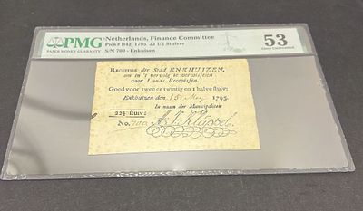 הולנד 1795 !!! 
שטר בעריך 22.5 סטויבר