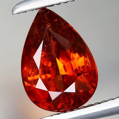 -1.14ct 7.5x5.3mm Pear Natural Untreated Orange Spessartite Garnet Namibia, Africa