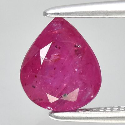 3.21ct 14.3x9.8 mm Pear Red Ruby - Heated Mozambique Gemstone(UN14)
