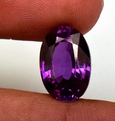 -7.25 Ct Purple Amethyst Oval Cut Loose Gemstone
